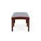 Lesro Lenox Wood 2 Seat Bench Wood Frame, Mahogany, RS Fog Upholstery LW2001 - alternate 3